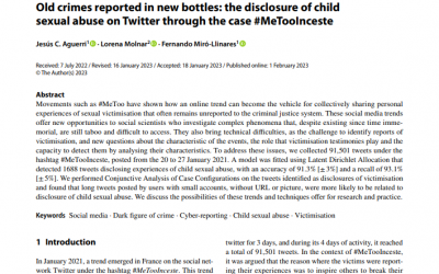 Old crimes reported in new bottles: the disclosure of child sexual abuse on Twitter through the case #MeTooInceste