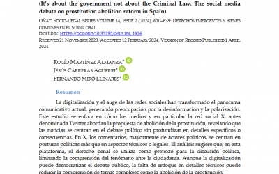 It’s about the government not about the Criminal Law: The social media debate on prostitution abolition reform in Spain