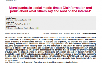 Moral panics in social media times: Disinformation and panic about what others say and read on the internet